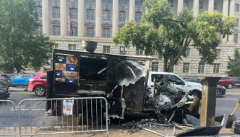Two men injured in food truck fire on Constitution Avenue NW