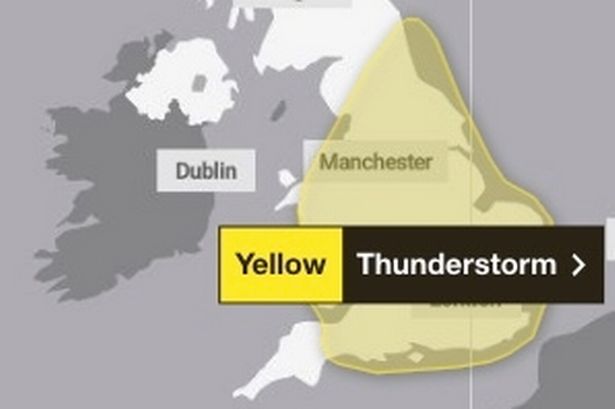 UK weather: Huge Met Office yellow thunderstorm and rain warning covers 90% of England