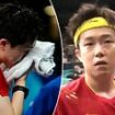 What a ping pong! Chinese world number one's table tennis paddle is BROKEN by exuberant photographer... before star is eliminated while using replacement against opponent he has never lost to