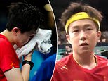 What a ping pong! Chinese world number one's table tennis paddle is BROKEN by exuberant photographer... before star is eliminated while using replacement against opponent he has never lost to