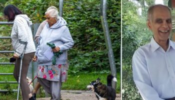 Widow of man, 80, 'beaten to death' in Leicester lays flowers at 'murder' scene as family 'broken'