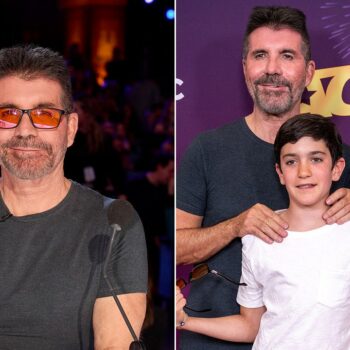 'AGT' judge Simon Cowell has rare public outing with son and fiancée after revealing 10-year-old 'saved' him