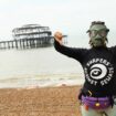 EDITORIAL USE ONLY People take part in a protest by Surfers Against Sewage (SAS), in Brighton, who are calling for an end to the sewage discharges plaguing the UK's rivers and seas. Picture date: Saturday May 18, 2024.