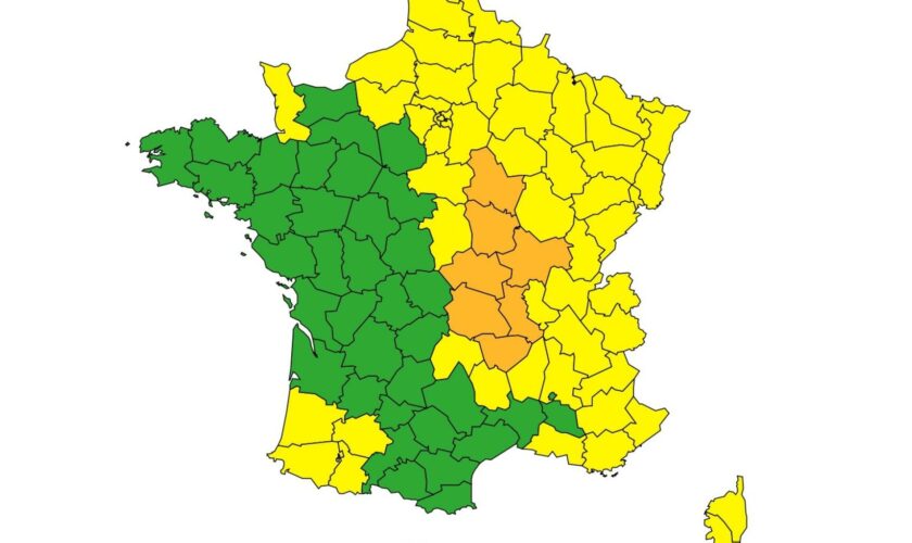 Météo : vigilance orange « pluies-inondations » dans sept départements ce jeudi matin