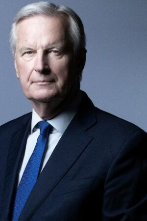 Michel Barnier, alors négociateur en chef de l'Union européenne pour le Brexit, pose le 11 mai 2021 à Paris