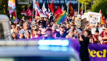 Demonstranten stören mit Taschenalarmen AfD-Bürgerdialog