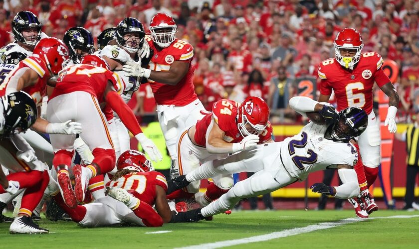 Ravens' Derrick Henry scores 1st touchdown of 2024 NFL season vs Chiefs