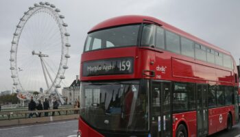 Un bus à deux étages photographié à Londres en 2017.