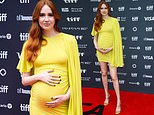 Karen Gillan is pregnant! Actress is expecting her first child with husband Nick Kocher as she debuts growing bump at The Life of Chuck Premiere