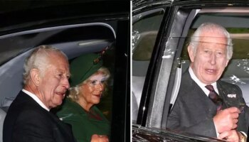 King Charles and Camilla visit church to mark second anniversary of late Queen's death