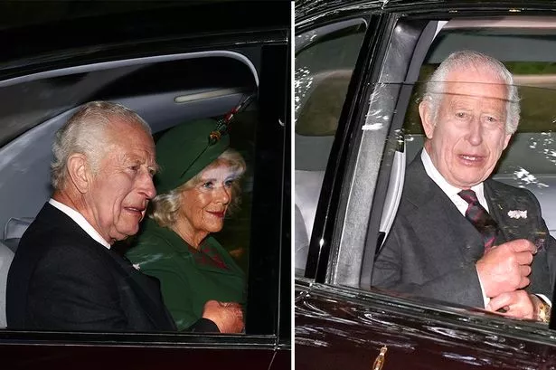 King Charles and Camilla visit church to mark second anniversary of late Queen's death