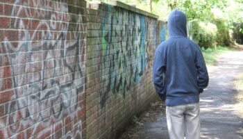 Boy wearing a hoodie