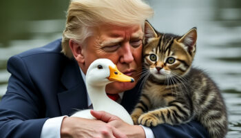 Donald Trump dépeint en défenseur des animaux, une nouvelle communication raciste de son camp