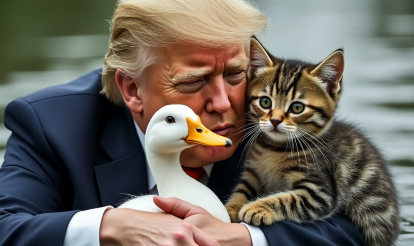 Donald Trump dépeint en défenseur des animaux, une nouvelle communication raciste de son camp