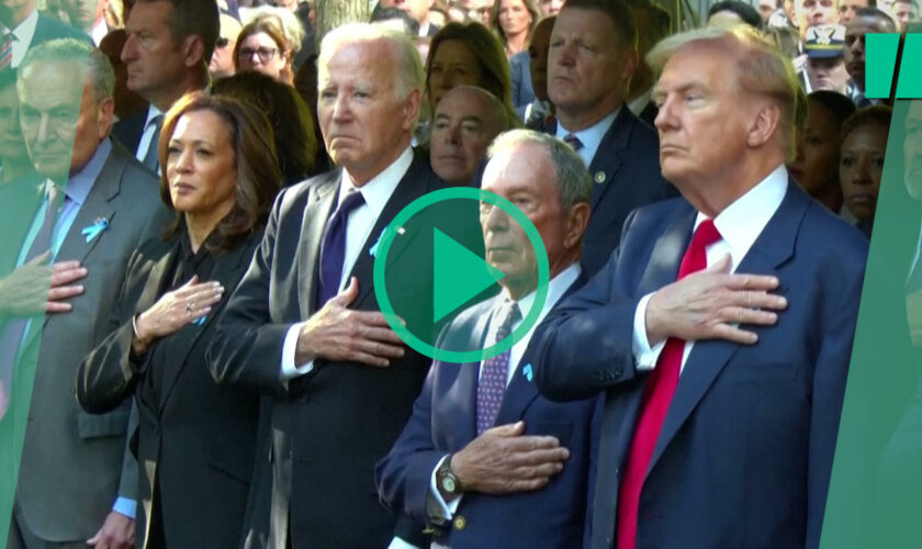 Attentats du 11-Septembre : Trump, Harris et Biden réunis dans un rare moment de communion