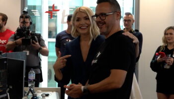 Holly Willoughby makes rare appearance to join star-studded charity day