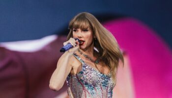 La superstar de la pop Taylor Swift lors d'un concert à Lisbonne le 24 mai 2024