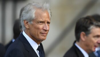 Dominique de Villepin lors des funérailles de Jacques Chirac à l'église Saint-Sulpice à Paris, le 30 septembre 2019