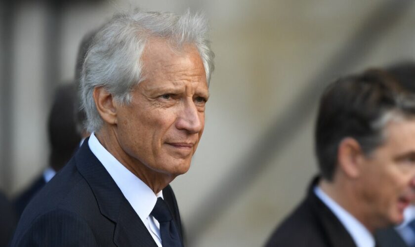 Dominique de Villepin lors des funérailles de Jacques Chirac à l'église Saint-Sulpice à Paris, le 30 septembre 2019