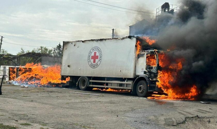 Three Red Cross workers killed after aid vehicles 'attacked' by Russia, officials say