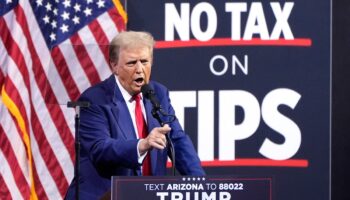 Trump yet again repeats false claims states are murdering babies in rambling Arizona rally speech