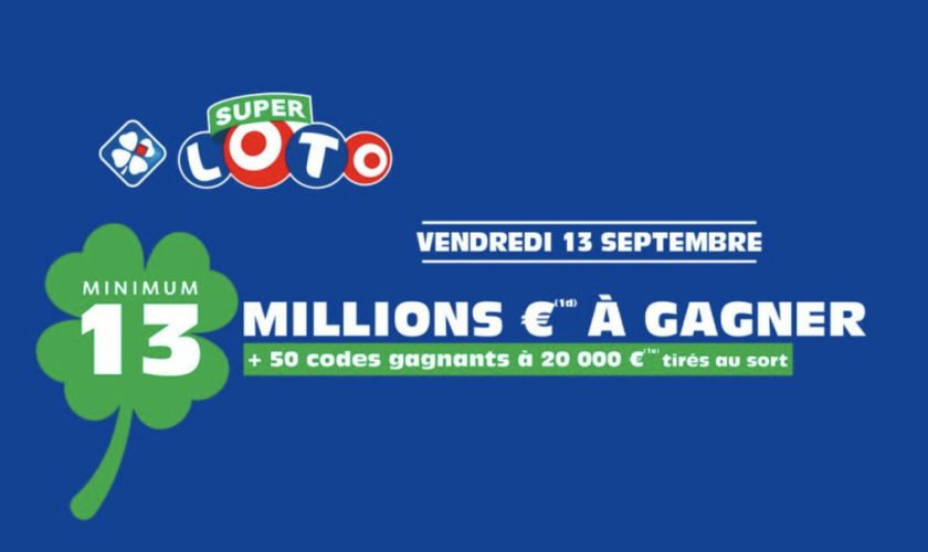 Résultat Loto (FDJ) : le tirage du vendredi 13 septembre 2024, 13 millions d'euros en jeu