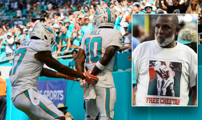 Tyreek Hill's dad wears supportive T-shirt with 2-word message after son's police incident