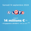 Résultat Loto (FDJ) : le tirage de ce samedi 14 septembre 2024 [EN LIGNE]