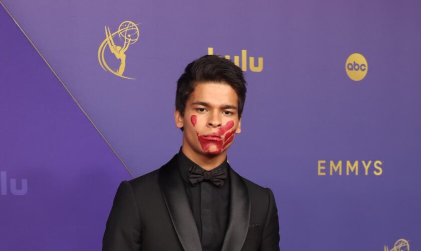 D’Pharaoh Woon-A-Tai’s red handprint at the 2024 Emmys has a deeper meaning