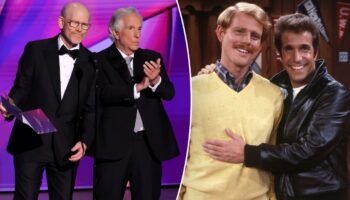 'Happy Days' stars Henry Winkler and Ron Howard reunite at 2024 Emmy Awards