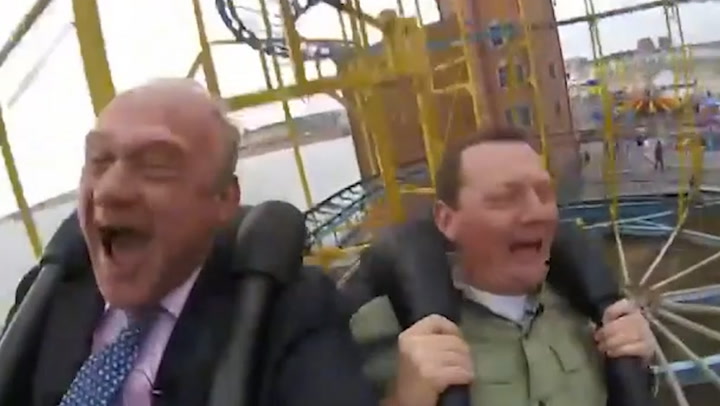 Ed Davey challenged to name 72 Lib Dem MPs while on roller coaster ride