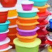 23 July 2020, Berlin: Tupperware stands at a market stall in Berlin Zehlendorf. After years of problems, the fresh food can specialist Tupperware has filed for insolvency in the USA. Photo by: Wolfram Steinberg/picture-alliance/dpa/AP Images