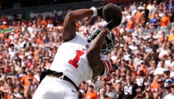 Giants rookie Malik Nabers makes NFL history with 2 touchdowns in 1st half vs Browns