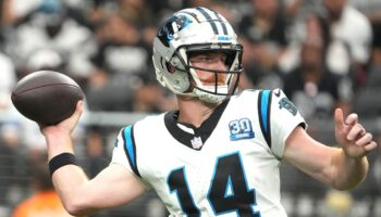 Panthers dominate Raiders as Andy Dalton, starting in place of benched Bryce Young, throws 3 touchdowns