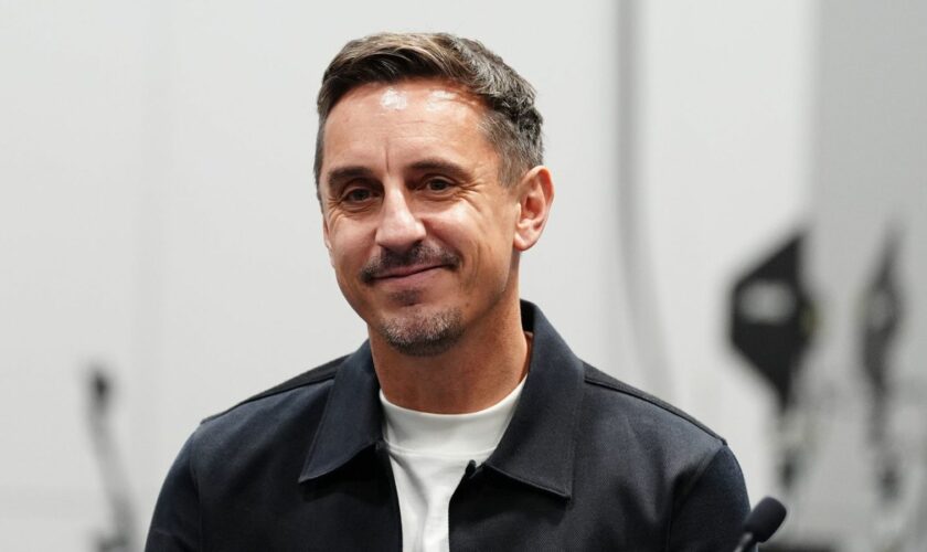 Gary Neville attended Labour's party conference in Liverpool on Monday. Pic: PA