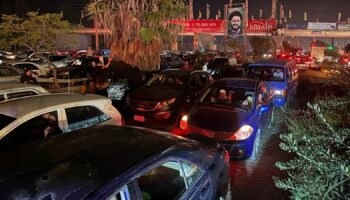 Gridlocked streets in Ghaziyeh