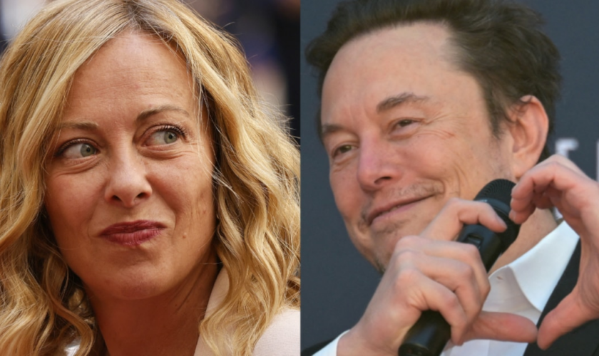 Giorgia Meloni et Elon Musk (montage)