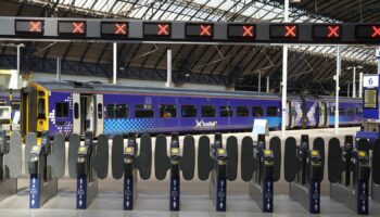 Ticket barriers at Glasgow Queen Street station. Trains will be disrupted due to industrial action as the RMT has announced industrial action on June 21, 23, and 25. Picture date: Monday June 20, 2022.