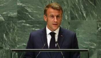 Emmanuel Macron, devant l'Assemblée générale de l'ONU, mercredi 25 septembre 2024.