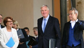 Michel Barnier, lors de son premier Conseil des ministres, à l'Elysée le lundi 23 septembre 2024.