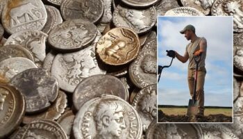 Ancient Roman gold and silver coins discovered with metal detector make impressive showing at auction