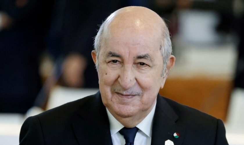 Le président algérien Abdelmadjid Tebboune au centre de villégiature Borgo Egnazia lors du sommet du G7 à Savelletri, près de Bari, en Italie, le 14 juin 2024