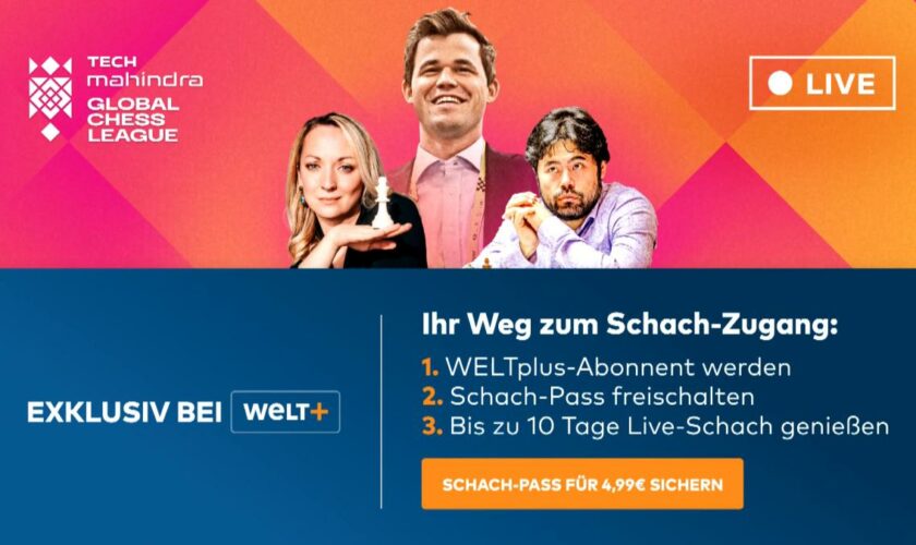 WELT bietet ab dem 3. Oktober 40 Stunden Weltklasse-Schach im Livestream