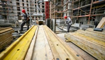 Baustelle für Wohngebäude in Frankfurt am Main