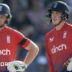 England's Jos Buttler and Harry Brook during a T20 international