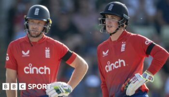 England's Jos Buttler and Harry Brook during a T20 international