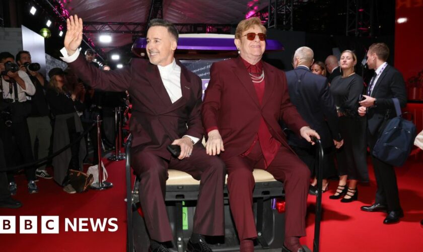 Elton John makes first red carpet appearance since vision issues