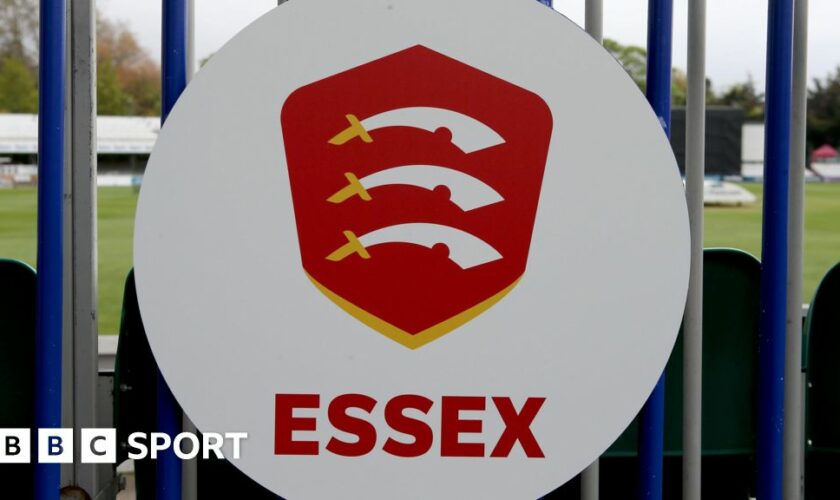 Essex badge on gates at Chelmsford