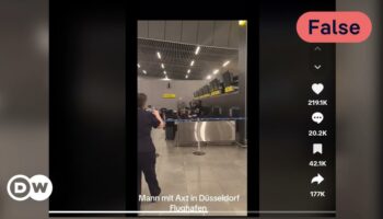 Fact check: No axe attack at Düsseldorf Airport