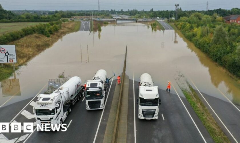 Flash floods and amber warning as more rain expected overnight